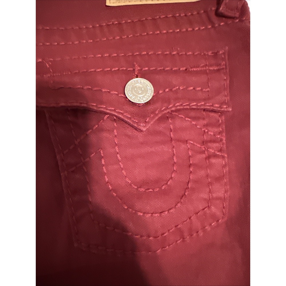 JEANS STRAIGHT True Religion Jeans CHILD Size 14 Big T Maroon